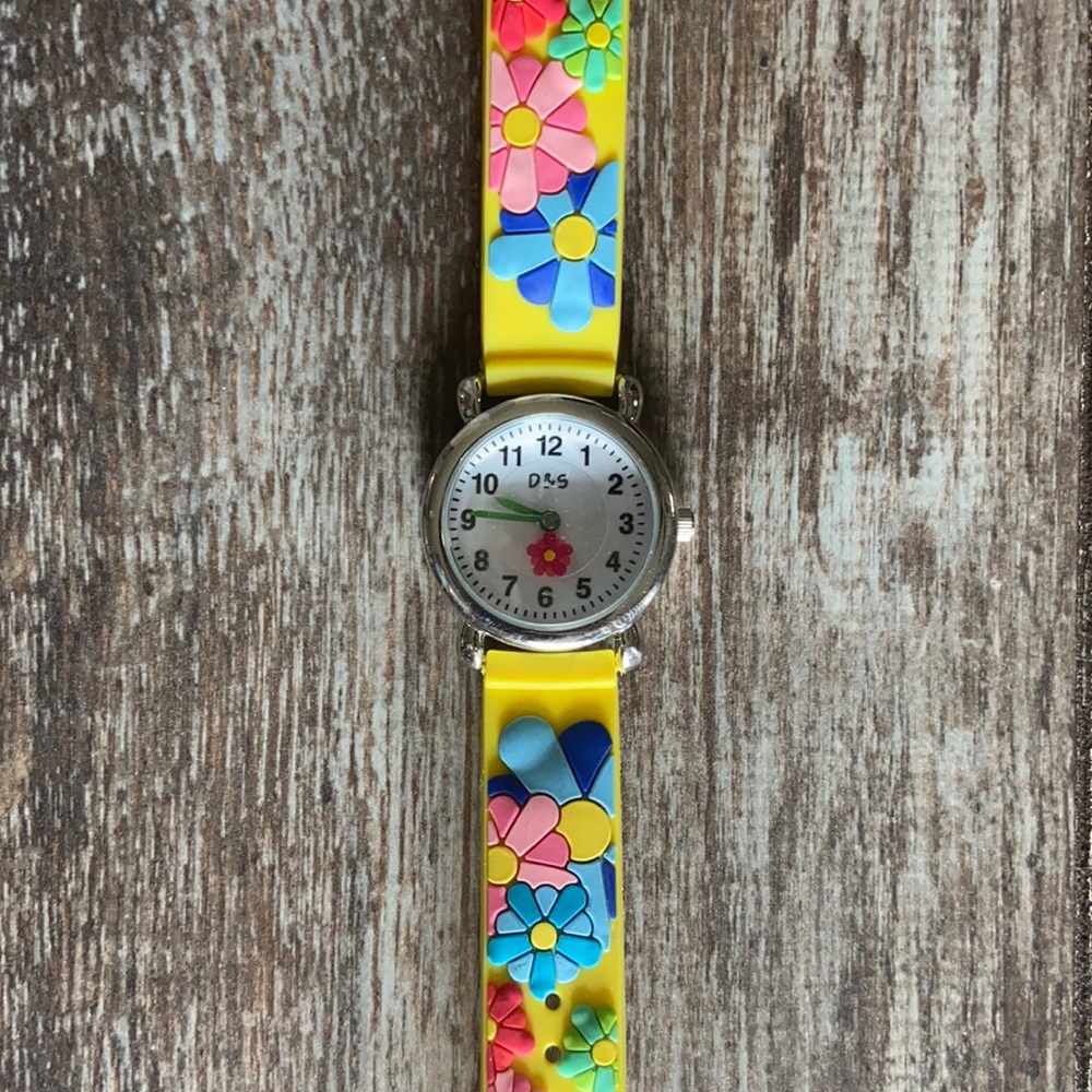 Girls floral watch